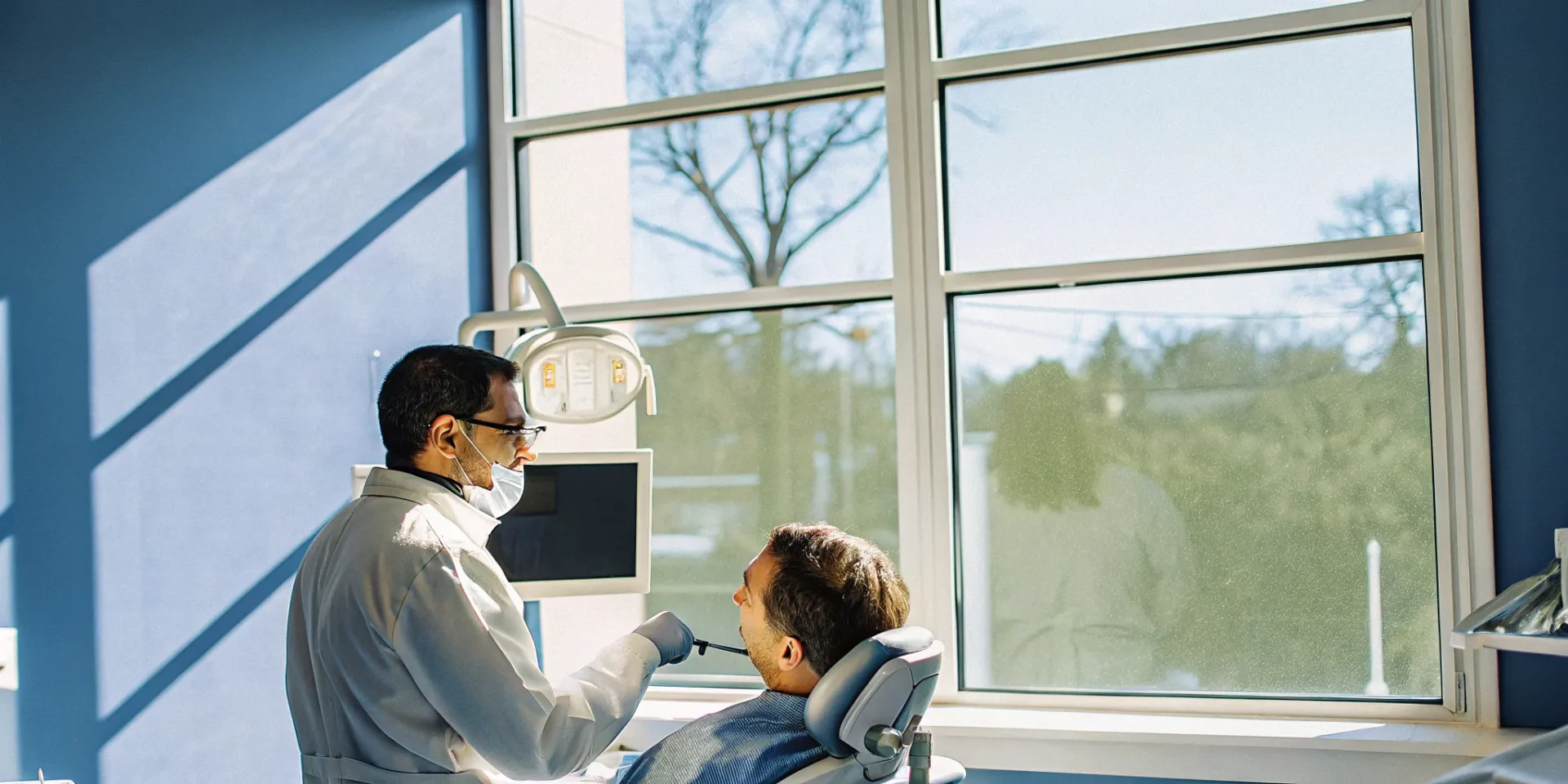 Dentist discussing payment options with a patient