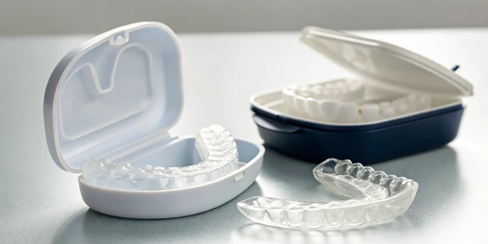 An over the counter night guard for teeth grinding and clenching.
