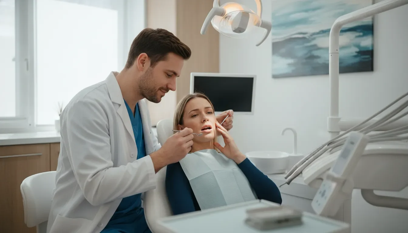Same day dentist Lowell MA evaluating sudden tooth pain