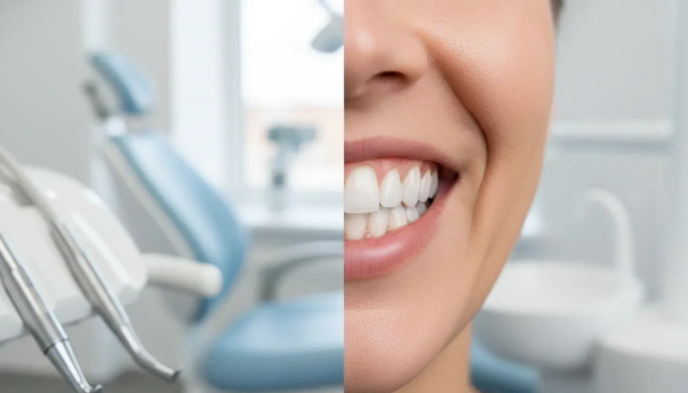 Patient comparing veneers vs bonding options